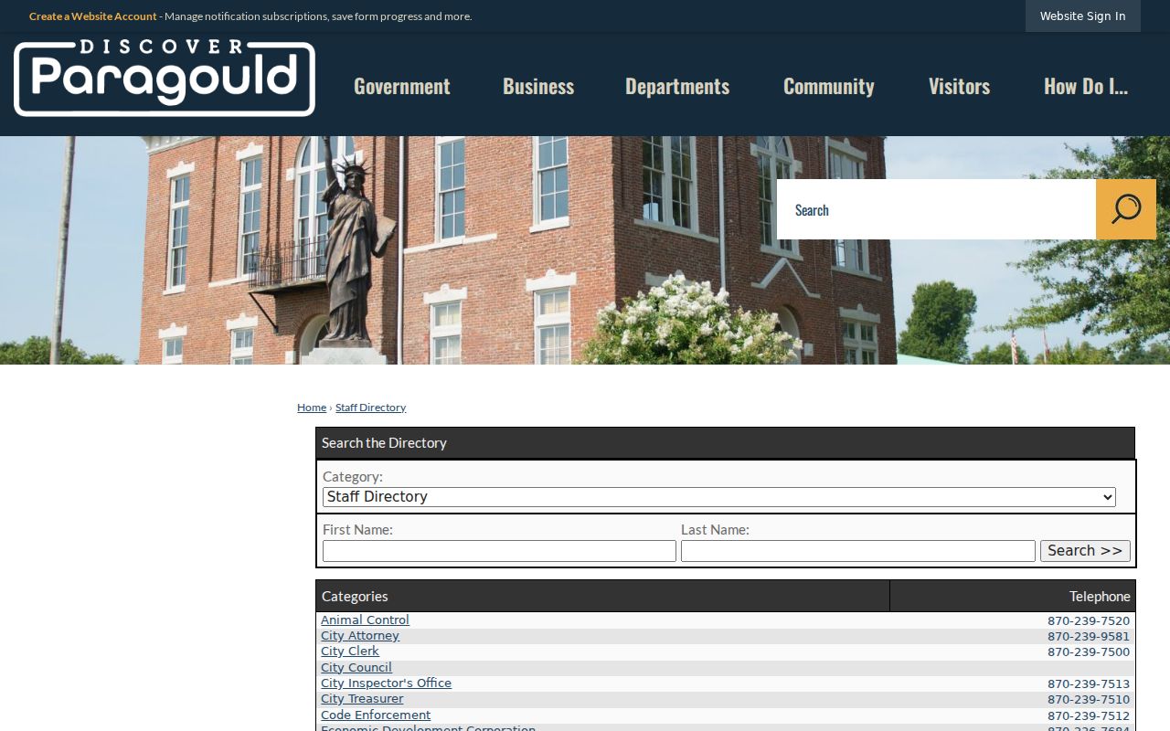 Paragould people directories city staff directory
