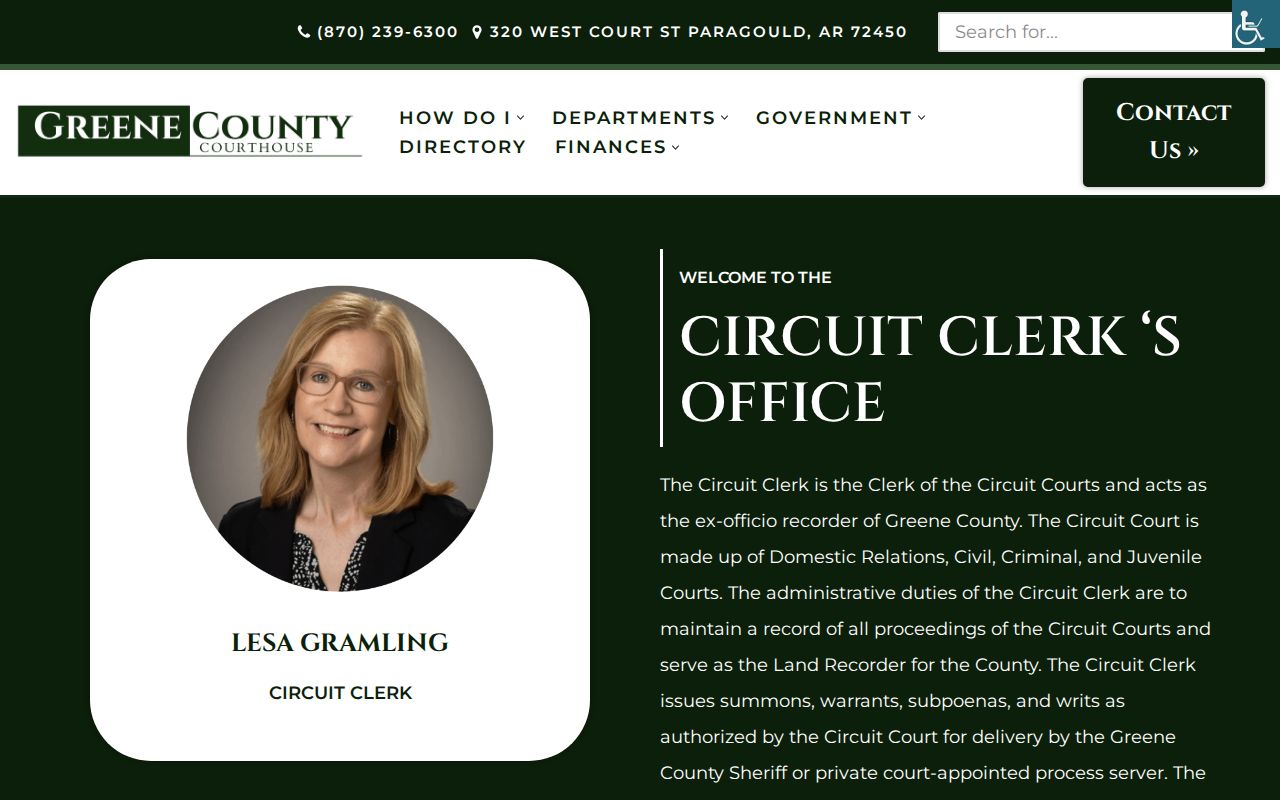 Paragould public records Greene County Circuit Clerk fees