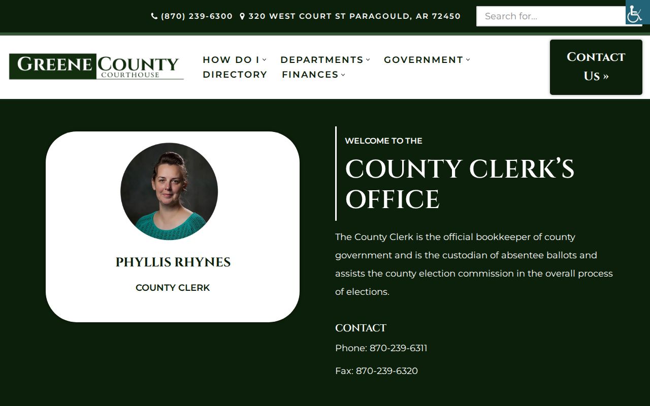 Paragould voter registration records through the Greene County County Clerk office